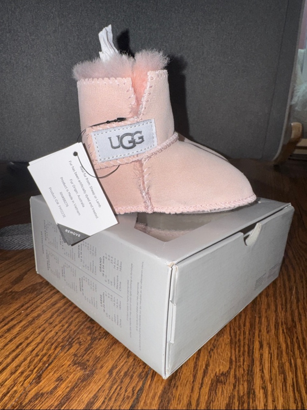 UGG Pink Baby Sheepskin Booties